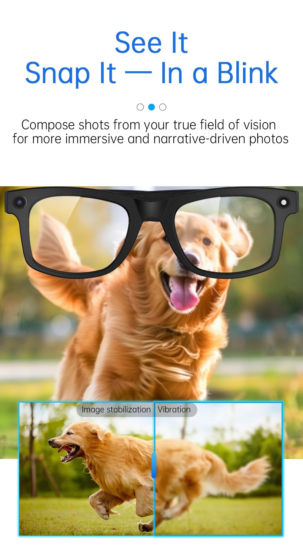 2026 New Smart Glasses Aimb S2 Max, HD Camera, Ai Translation, Video Recording, Bluetooth-compatible Music, Blue Light Blocking, Unisex Daily Wear, Multifunctional Smart Glasses