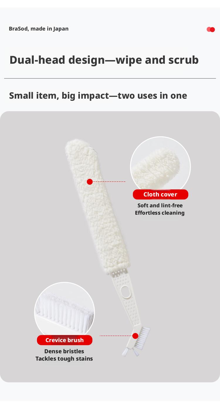 Air Conditioner Gap Cleaning Brush, Detachable Washable Soft Bristle Dust Cleaner for Home Window Blinds Crevice Cleaning
