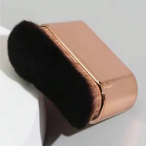 1PC Rose Gold Wavy Foundation Brush – Luxury Handle for Streak-Free Blending of Liquid & Cream. Professional Synthetic, Easy Clean. Great for Makeup Lovers.
