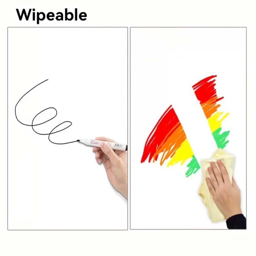 Static Whiteboard Sticker | Removable and Wall-Friendly Dry-Erase Board, Art Stickers, Suitable for Home, Office, and Teaching, Portable, Ideal for Presentations, Brainstorming, and Project Planning