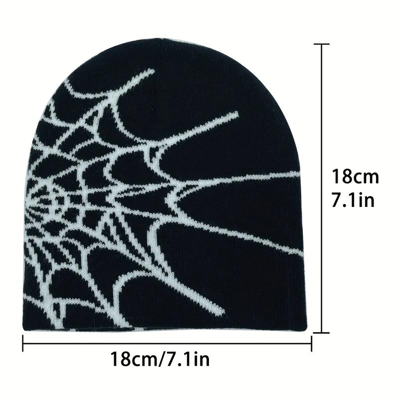 y2k beanie Spider Hat Solid Color Casual Knit Hat Party Spider Web Hat Springtok Unisex Windproof Hat Gift skull cap beanie hat