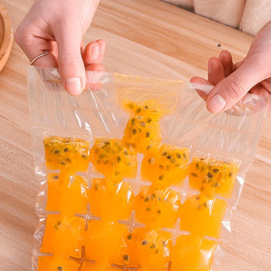 10pcs / 50pcs Disposable Ice Cube Bags, Ice Mold Trays, Ice Trays, Self-Sealing Freezer Bags, Outdoor Kitchen Utensils