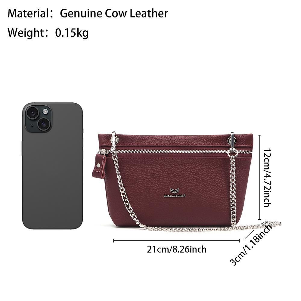 Royal Bagger Women's Classic Elegant Minimalist Genuine Leather Clutch Wallet - RFID-Blocking Small Zipper Coin Purse, Durable Fashion Accessory for Holiday Casual to Formal Use, 1-Bag Solution, Coin Holder/Purse