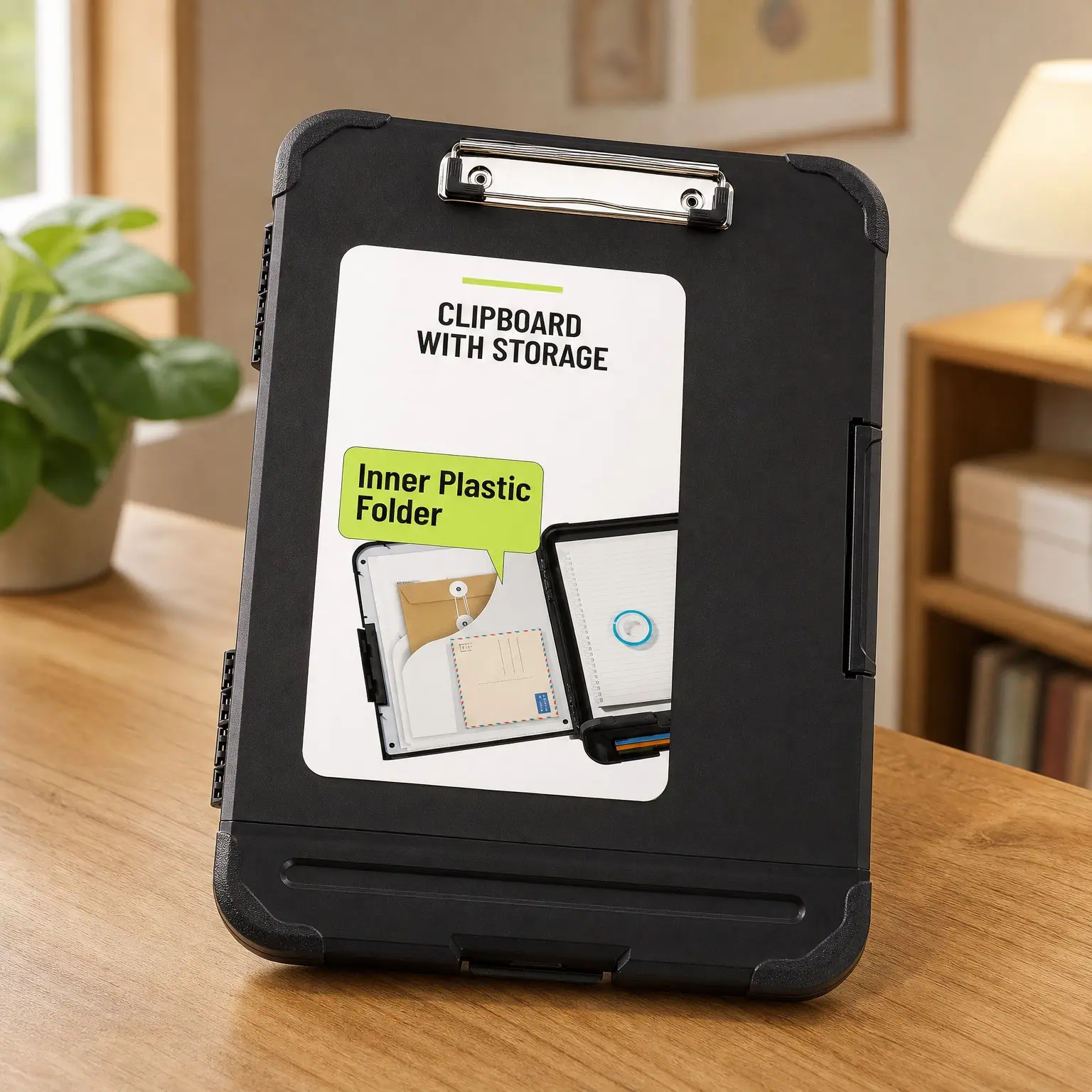 Heavy Duty Plastic Clipboard with Storage, Inner Plastic Folder and Pen Holder, High Capacity Nursing Clipboard 8.5x11, Letter/A4 Size for Teacher Office HomeGift