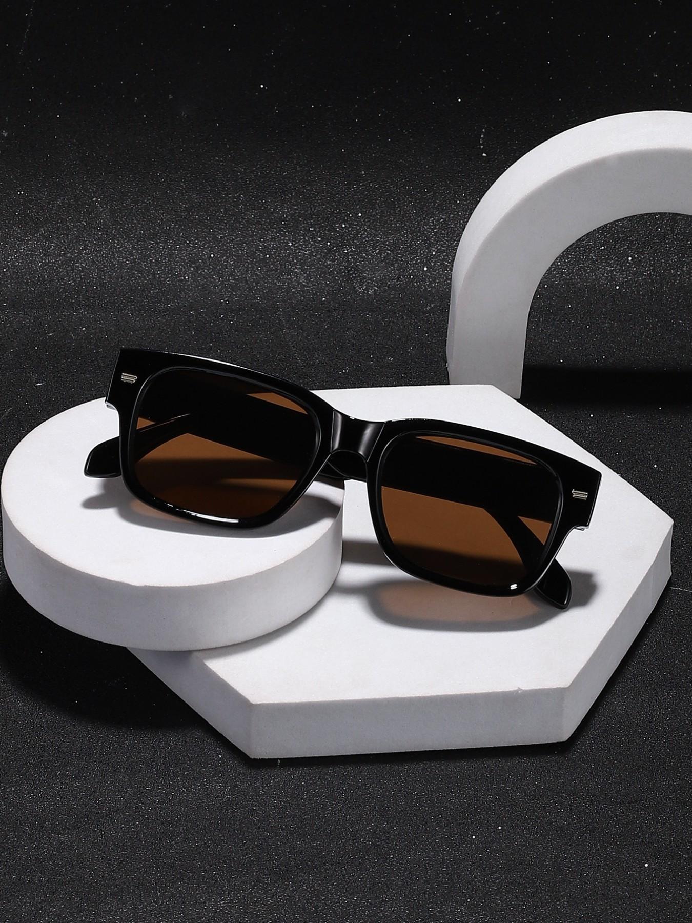 Men's Classic Square Frame Sunglasses, Lightweight Comfortable Fit, UV Protection, Ideal for Outdoor Sports, All Seasons, High Quality Sunglasses