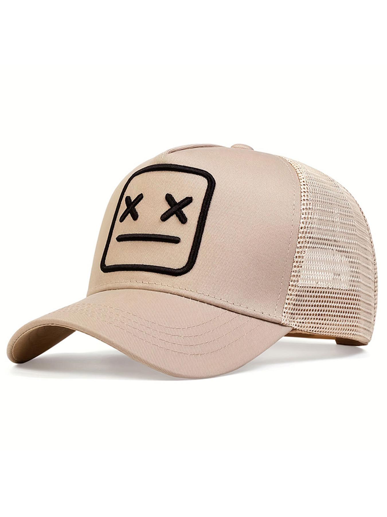 Unisex Embroidered Baseball Cap, Adjustable Sun Protection Hat, Graphic Hat, Casual Fitted Trucker Cap for All Seasons, Outdoor Travel Party Wear