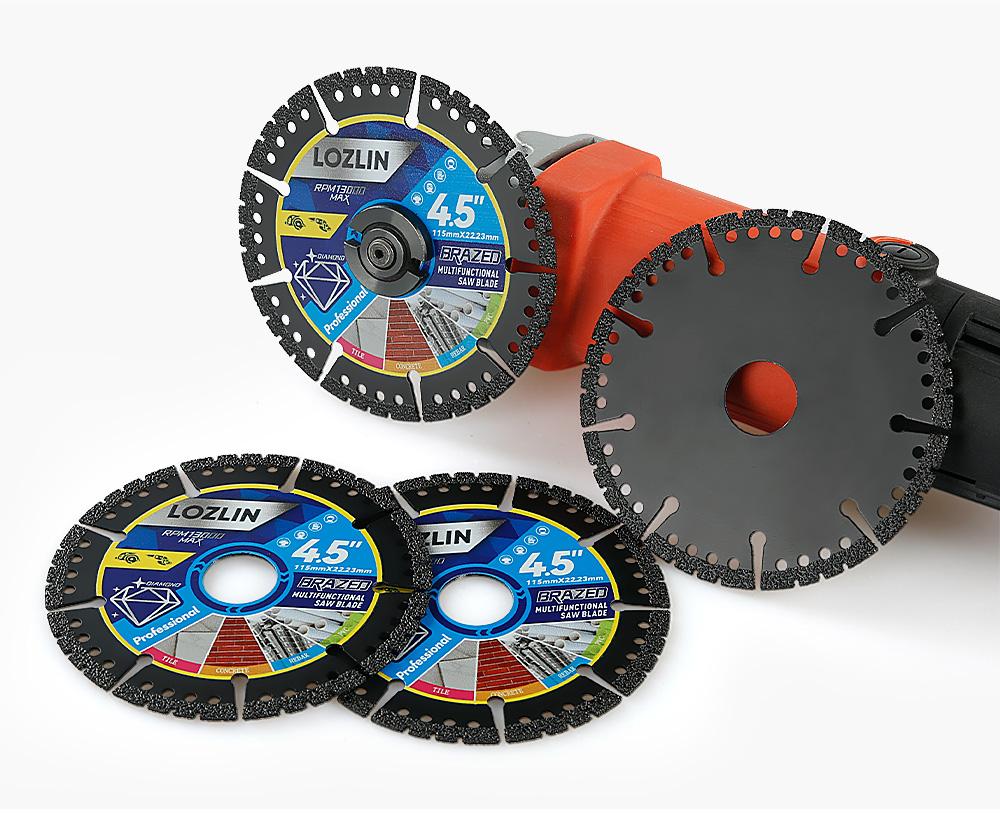 LOZLIN 4.5" 1PCS/3PCS Multi-Material Cutting Blades - Dry Cut Metal, Tile, Stone & Plastic - Angle Grinder Saw Blades for Cast Iron & Marble (115mm) Tool Accessories LOZLIN 4.5" 1PCS/3PCS Multi-Material Cutting Blades - Dry Cut Metal, Tile, Stone & Plastic - Angle Grinder Saw Blades for Cast Iron & Marble (115mm) Tool Accessories