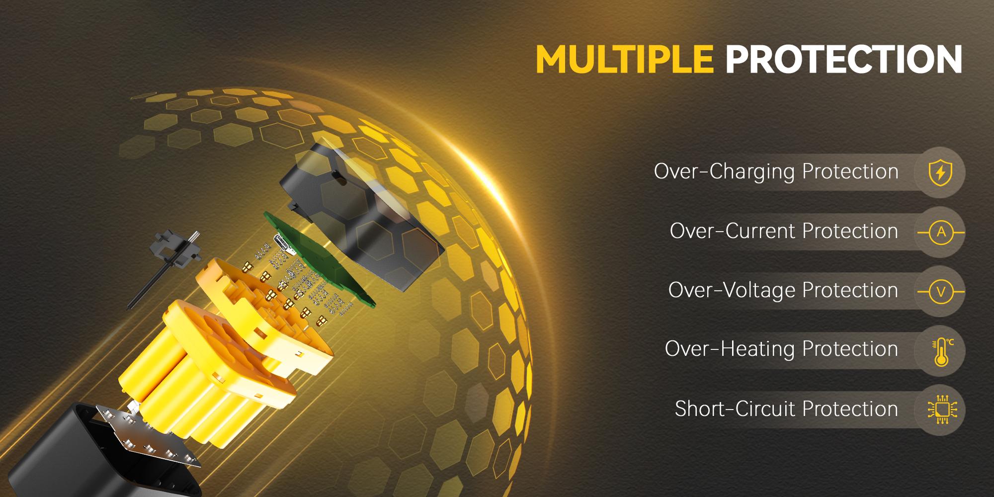 16 Pack Mupoer Rechargeable AA Batteries with Charger | 3600mWh,1.5V Double A Li-ion Batteries, 1600 Lifecycle for Game Controller, Door bell, Blink Camera