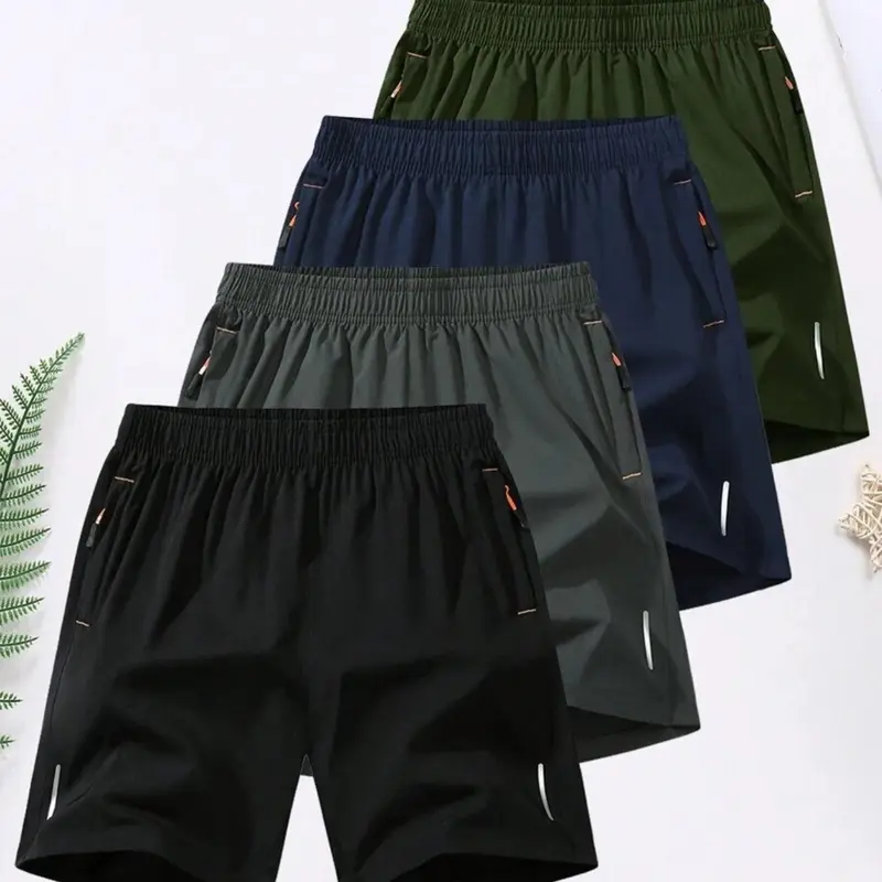 Men's Short Pants Set, 2/4/6 Pieces, Casual Shorts, Workout Exercise Shorts, Fitted Plain Design, Ideal for Running and Fitness, Comfortable Sportswear, Activewear, Menswear #GLOBAL PICKS