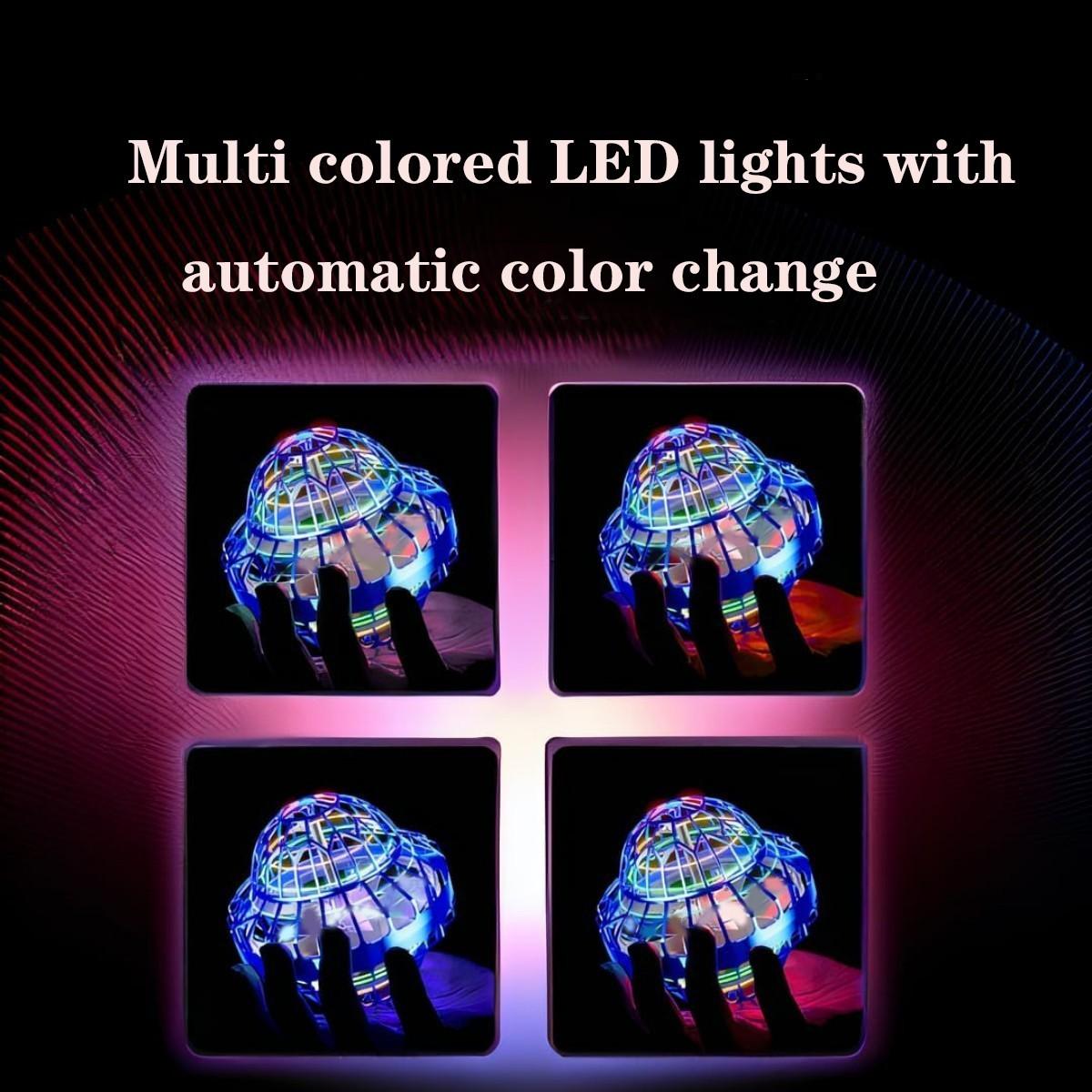 Smart Sensor Floating Gyroscope Ufo Light Up Spinning Ball Toy, Inertia String Toy for Boys and Girls, Indoor Outdoor Fun Interactive Game