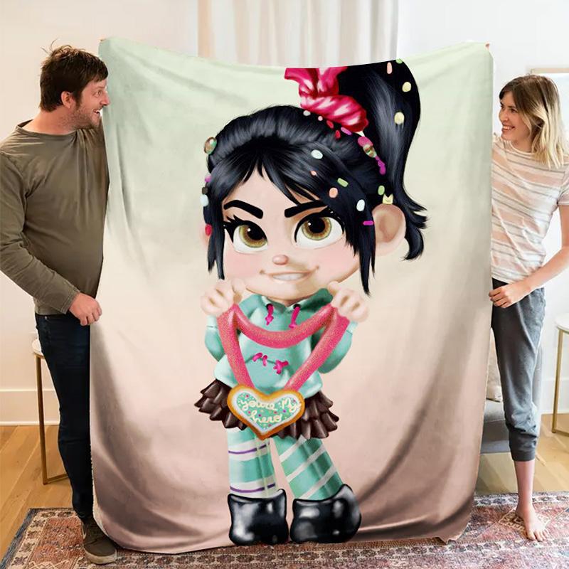 Sweet Vanellope Theme Patterns Soft and comfortable home blankets, small throw blankets, nap blankets, Soft warm blanket, perfect Christmas gifts for friends and besties. Super soft heat-pressed blankets. Y251212356