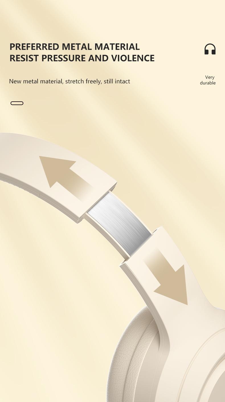 Wireless Gaming Headphones, Foldable Gaming Bluetooth-Compatible Headset with Built-in Microphone, Portable Foldable Headset for Home, Outdoor & Gym Use, Wireless Headset Audio Gift, Headphones for Sports