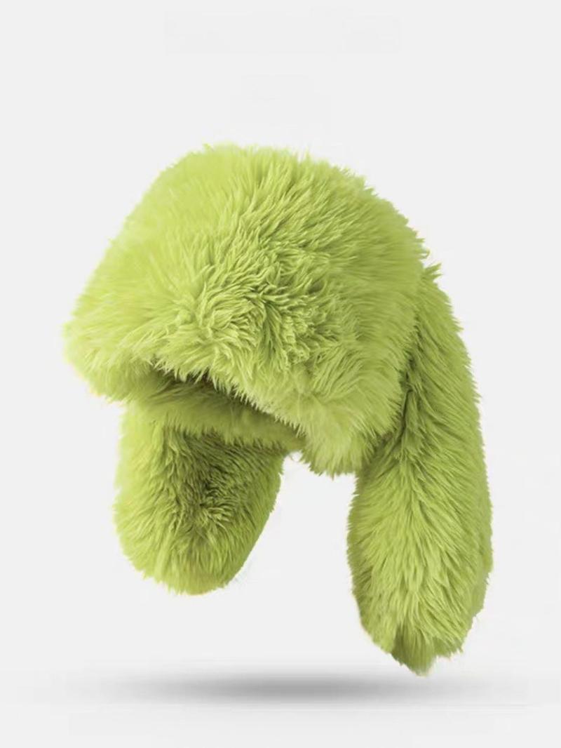 Funny Cute Long Bunny Ears Plush Hat, Warm Ear Protection Fisherman Cap, Halloween Party Costume Accessory, All Seasons Fashion