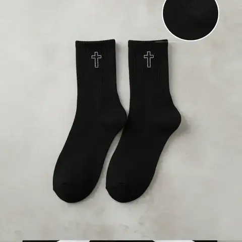 5 Pairs Unisex Sports Cross-Strap Mid-Calf Socks, Classic, Knitted for Spring Summer Fall, Casual Basketball Football, Sports Running Socks, Soccer Socks, Athletic Socks, Sporty Socks