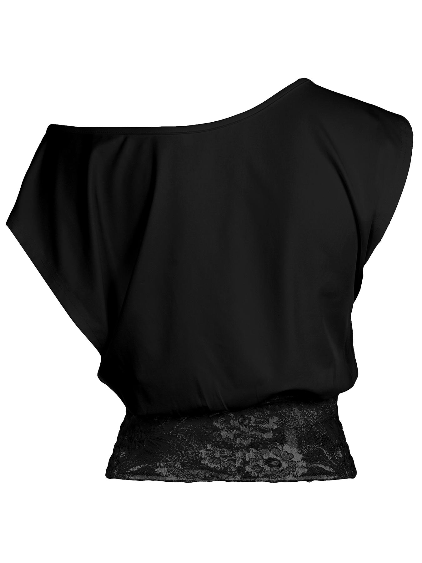 Women's Elegant Chic Lace Patchwork Asymmetric Sleeveless Top, Slim-Fitting Plain Design, Perfect for Casual and Stylish, Asymmetrical