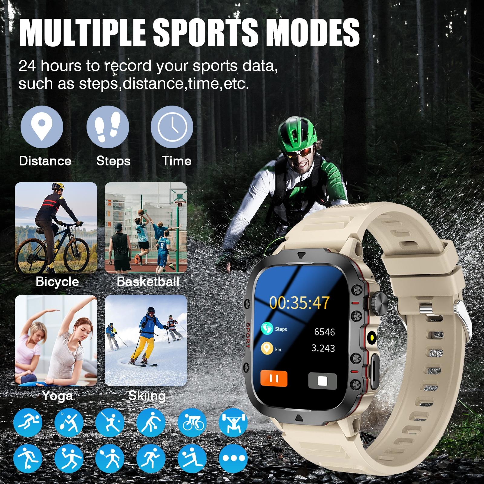 Smart Watchwith LED Light, Wireless Calling & Support Call Function ...