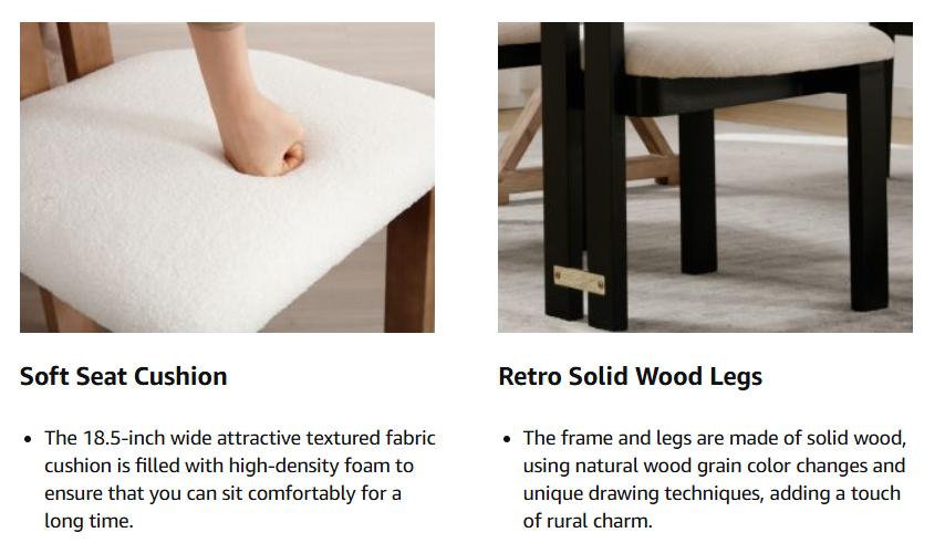 CHAIRUS Modern Farmhouse Linen Dining Chairs Set of 2, Beige Fabric Upholstered Dining Room Kitchen Chairs with Curved Backrest and Natural Wood Legs, Armless Accent Wood Chairs for Dining Living Room CHAIRUS Modern Farmhouse Linen Dining Chairs Set of 2, Beige Fabric Upholstered Dining Room Kitchen Chairs with Curved Backrest and Natural Wood Legs, Armless Accent Wood Chairs for Dining Living Room