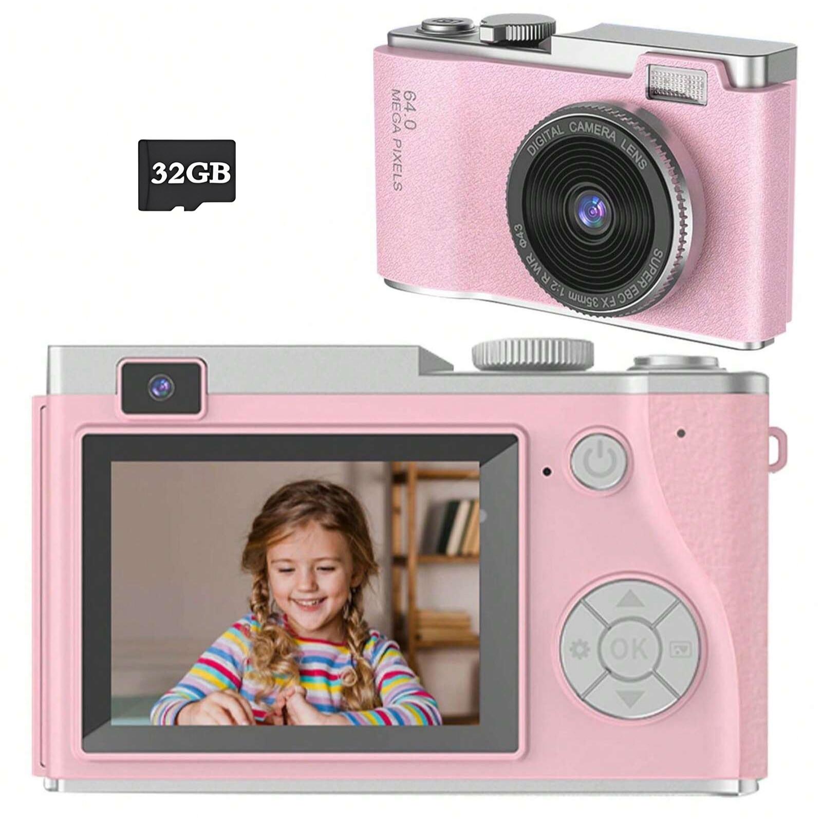Kids' 2.4 Inch Autofocus Selfie Camera, Digital Portable Camera, Fun Photography Toy for Ages 3-12, Captures Outdoor Adventures & Memories, Ideal Gift for Children