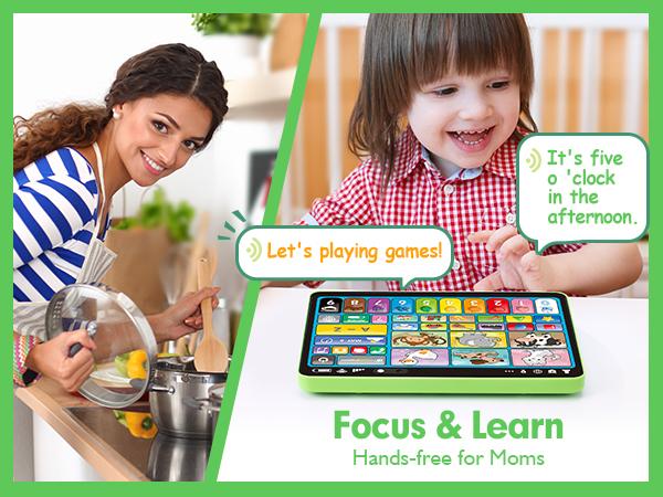 hahaland multifunctional Learning Tablet Toy, Colorful Number & Music Function Educational Toy, Interactive Enlightenment Toy for Kids, Electronics, Learning Tool, Learning Entertainment Tablet, Toddler TabletAges 12m-3Y Cow Duck Elephant