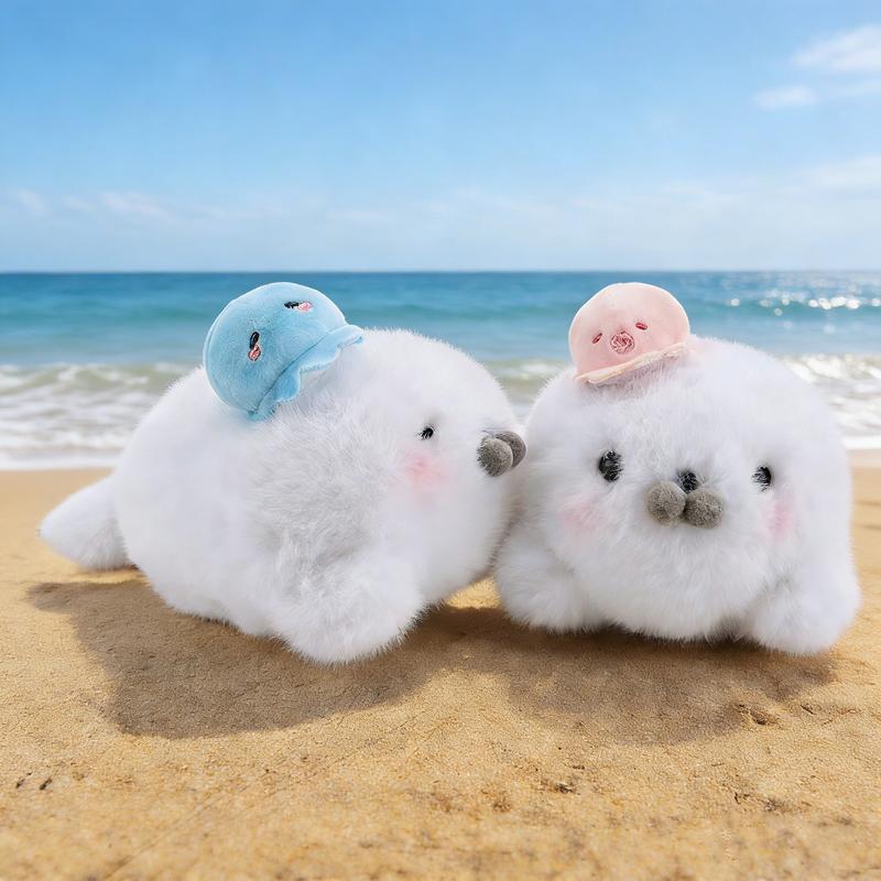 25cm/9.84in Healing Comfort Seal Plush Toy | Soft & Fluffy | 2 Cute Styles - Blue Sleepy/Pink Beady Eyes | Thoughtful Valentine’s Gift for Girlfriend & Loved One | Sweet Companion Doll for Kids’ Growth | Warm Hug Buddy for Cozy Days 25cm/9.84in Healing Comfort Seal Plush Toy | Soft & Fluffy | 2 Cute Styles - Blue Sleepy/Pink Beady Eyes | Thoughtful Valentine’s Gift for Girlfriend & Loved One | Sweet Companion Doll for Kids’ Growth | Warm Hug Buddy for Cozy Days