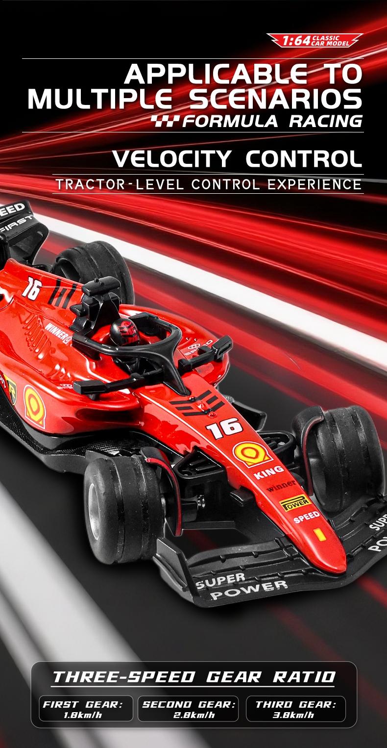 Authentic Ferrari 1:64 Formula F1 Alloy Mini RC Car, Off-Road Climbing Terrain, Powerful Horsepower, APP Remote Control, USB Charging