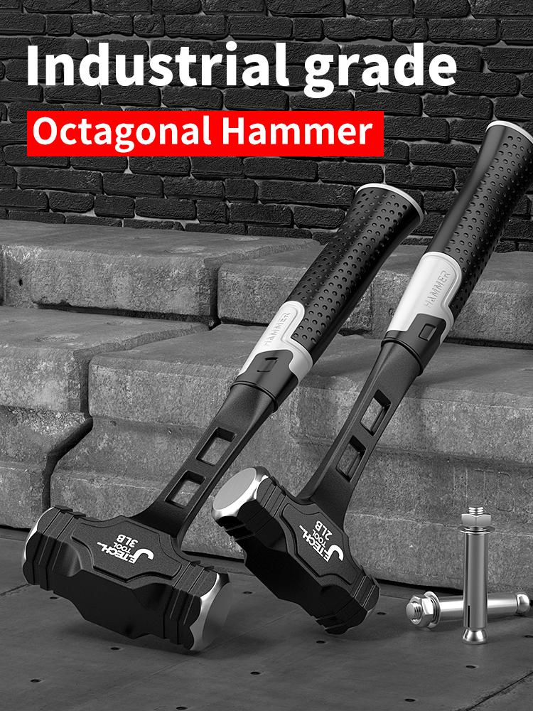 OUDISI 1 Heavy-Duty Octagonal Hammer - Hand Tools, Solid High-Carbon ...