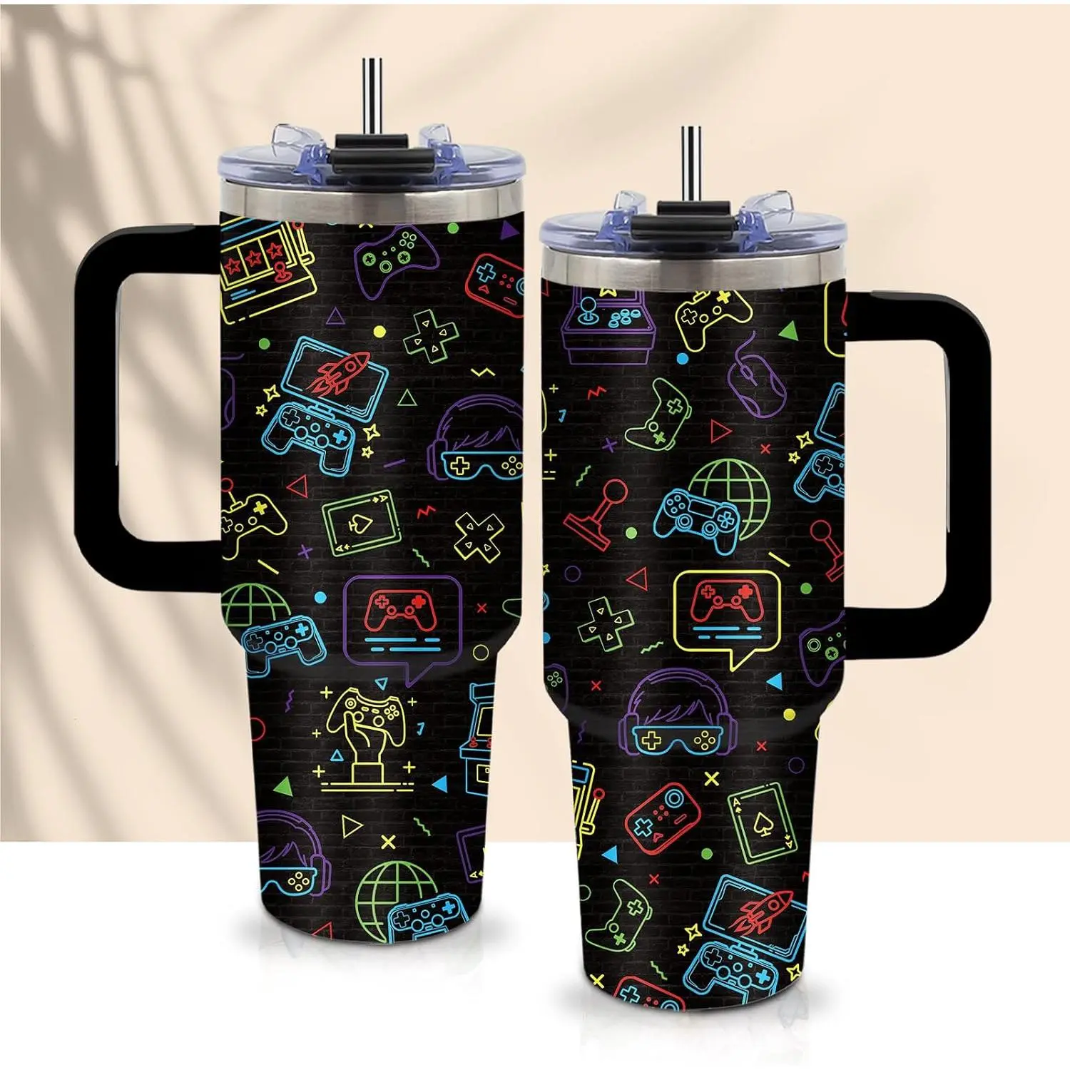 Gaming Gifts for Men Boys, Gamer Gifts for Men, 40oz Gamer Tumbler Cup, Gaming Mugs, Teen Boy Gift Gamings Stuff, Gaming Gamepad Presents for Son, Birthday Gift for Him Mens Boys Gamings Cup