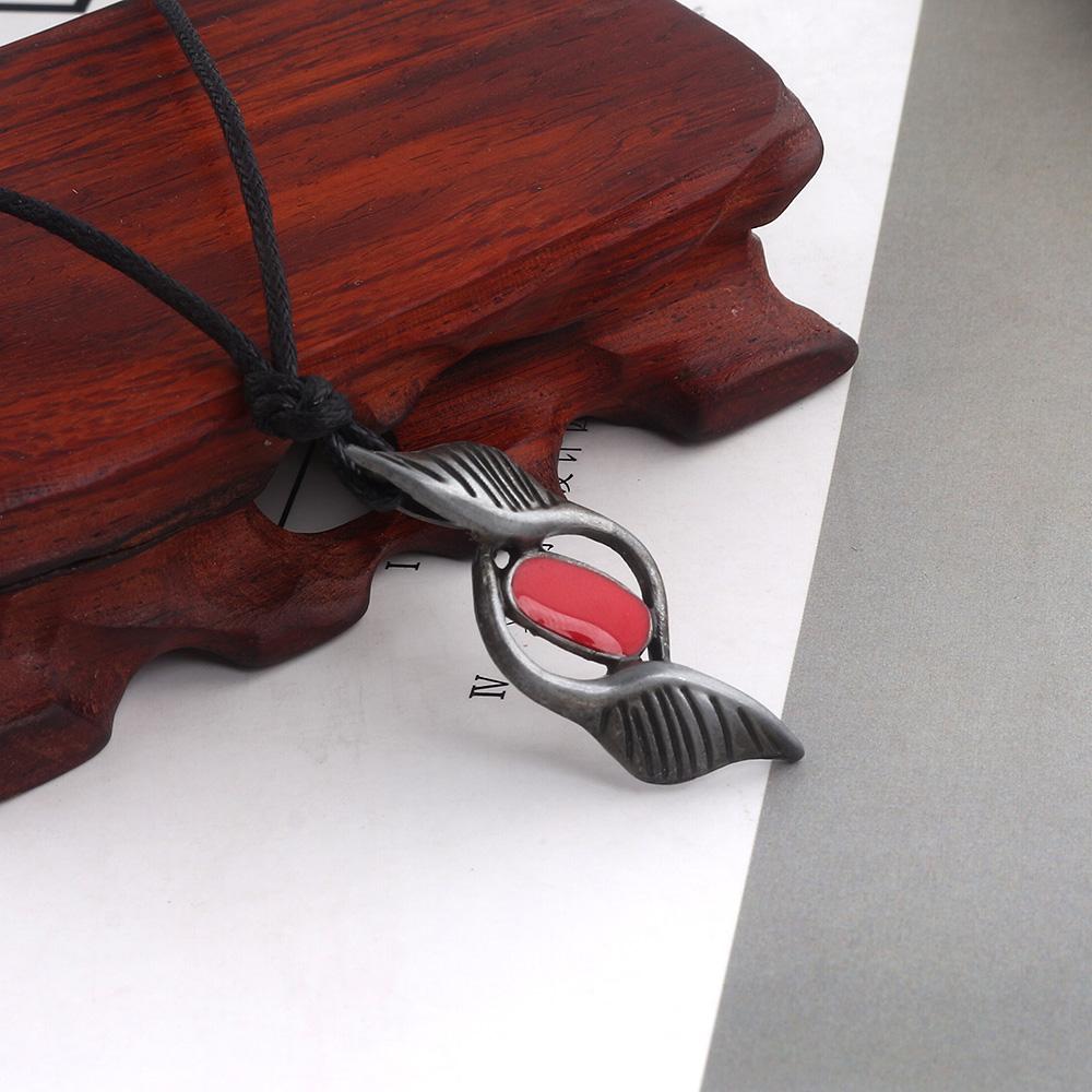 Trendy DMC Devil MayCry 5 Dante Pendant Costume Jewelry Necklace, Red & Blue Gem, Long Rope Chain Jewelry Necklaces, Unisex Cosplay Vintage Fashion Gift Trendy DMC Devil MayCry 5 Dante Pendant Costume Jewelry Necklace, Red & Blue Gem, Long Rope Chain Jewelry Necklaces, Unisex Cosplay Vintage Fashion Gift