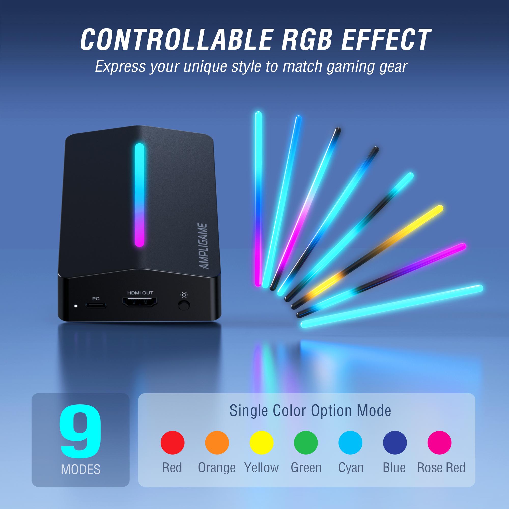 FIFINE AmpliGame Video Capture Card, HD 1080 60fps for Audio Video, Gaming, Live Streaming, HDMI to USB Capture Card Compatible with PS4/Windows/Mac OS/Switch/Xbox, - Ampligame V3