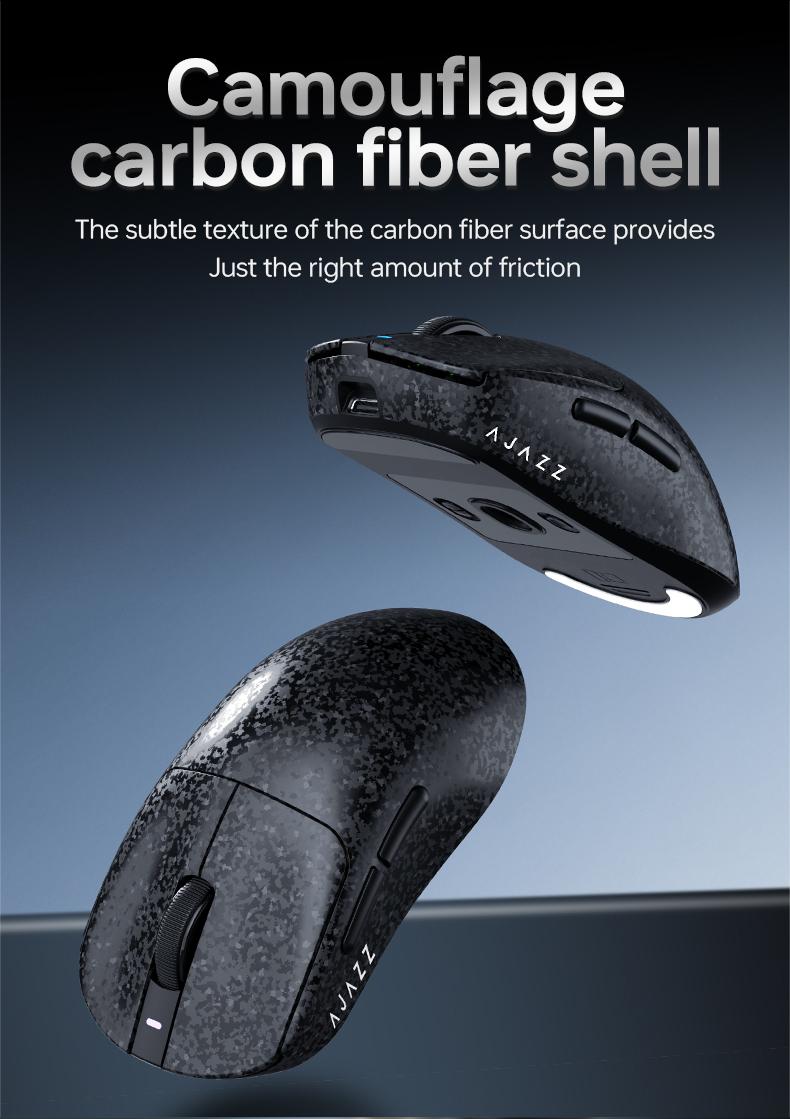 Mage Aj199 Carbon Fiber Composite Three-Mode Wireless Mouse, / Options, Ak820 V2 Model, Wireless Connection Type