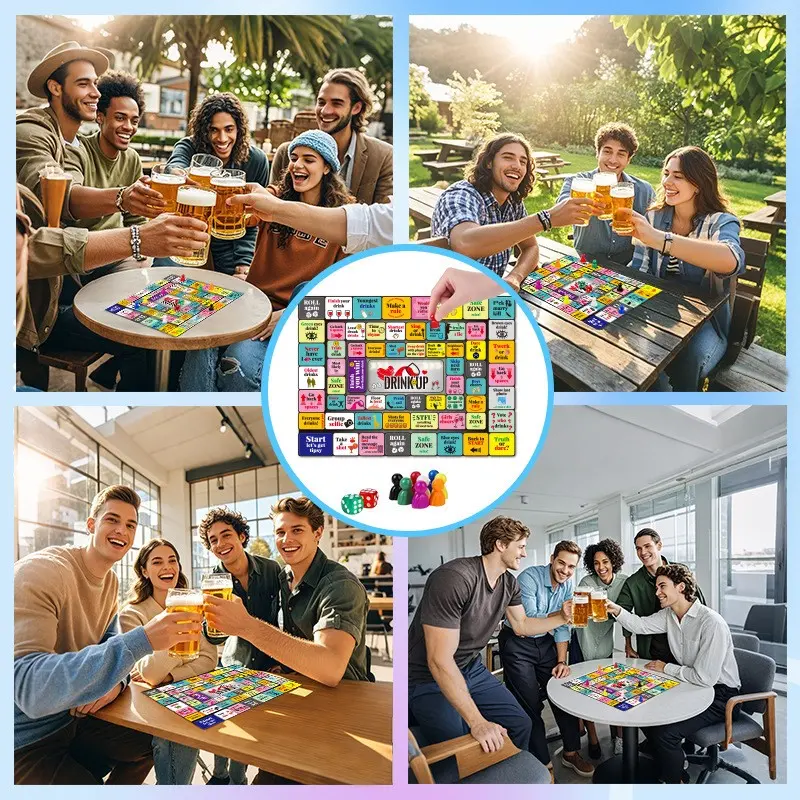 Adult Couple Game Night, Tipsy Land Party Board Game, Adult Drinking Tabletop Game Props, Funny Solo Party Game Props, Adult Party Games