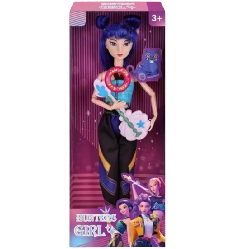 New Year Gift Demon Hunter Girl Doll with Musical Instrument Accessories, Jointed Toy Doll, Christmas & Birthday Present,,Demon Hunters Kpop Merch