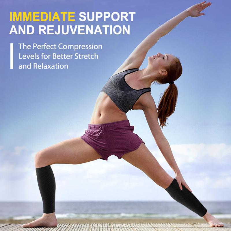Tinylemon 3 Pairs Calf Compression Sleeves(15-20mmHg) for Women Men, Leg Compression Sleeve Calf Brace for Support Running Shin Splints 01