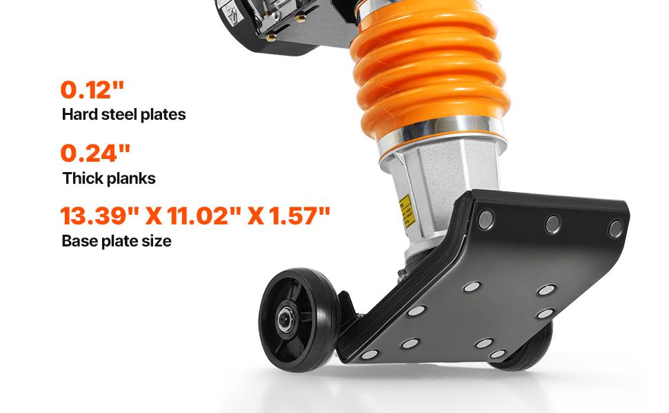 VEVOR Jumping Jack Compactor, 6.5 HP Vibratory Rammer Fuel-Powered 196 cc Engine Tamper, 3600 lbs Impact Force, 26 Max Compaction Depth, Four-Spring, for Soil, Gravel, Concrete Slabs, Foundations VEVOR Jumping Jack Compactor, 6.5 HP Vibratory Rammer Fuel-Powered 196 cc Engine Tamper, 3600 lbs Impact Force, 26 Max Compaction Depth, Four-Spring, for Soil, Gravel, Concrete Slabs, Foundations