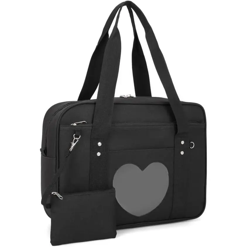 Heart Shape Window Japanese Handbag Versatile as a Laptop Bag Shoulder Bag