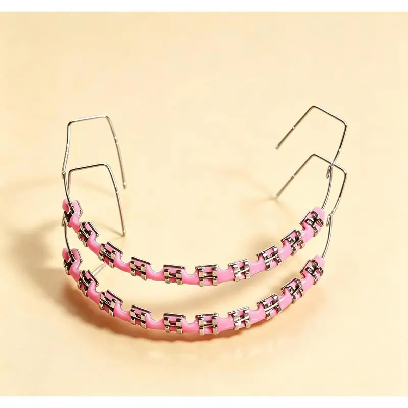 2026 Glam Neo Peppy Easter Themed Fashion Accessory Unisex Decorative Teeth Brace Set Customizable with Colorful Hooks Threads Bands Available in Orange Blue Black Perfect for Holiday and Daily Wear