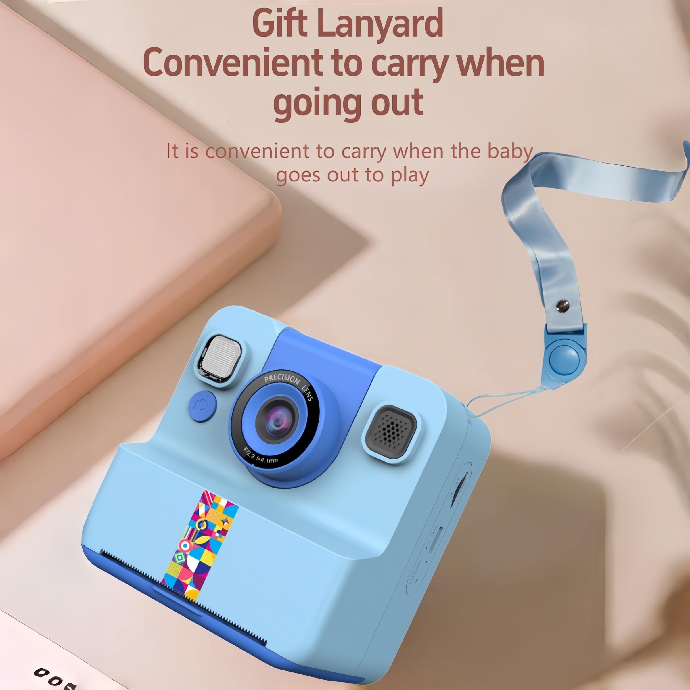 【New Camera Model】Mini Handheld Instant Camera | Photo + Print 2-in-1 | 1300mAh Long Battery Life | Supports TF Card up to 32GB | 2.4" IPS HD Screen | Flip Lens | Birthday Gift for Kindergarten & Primary School Students | Thermal Printer – Print as You Sh