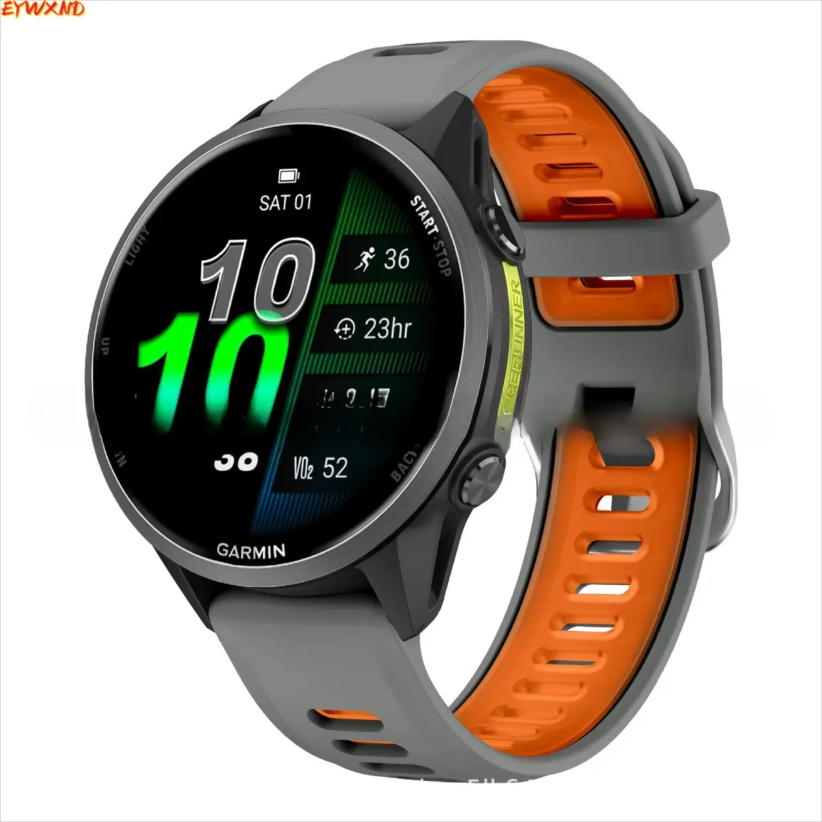 EYWXND Compatible with Garmin Forerunner official genuine two-tone silicone steel buckle Garmin sports watch band tiktokshopbacktoschool