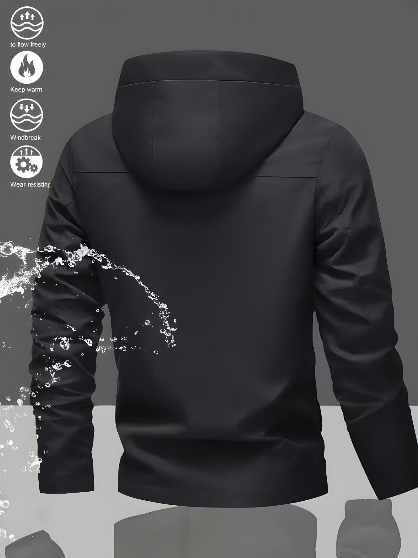 Women's Hooded Windbreaker Jacket Front Heart EKG Stethoscope Medical-Themed Print Stylish Minimalist Casual Windproof Water-Resistant Breathable Ideal for Young Ladies Daily Commute Leisure Outings in Spring Autumn Winter