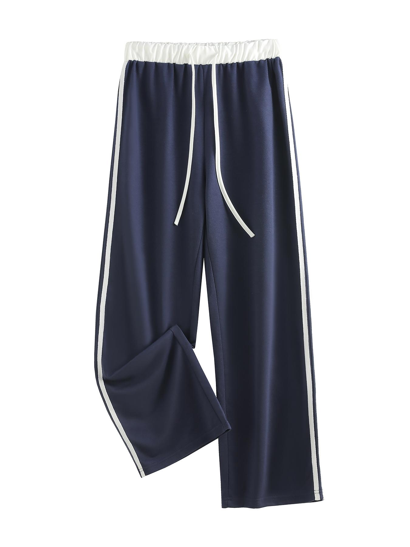 Women's Camo Wide Leg Pants with Pockets, Loose-Fit Adjustable Drawstring Waist, Casual Fashion for Spring Summer Fall, Adult Clothing