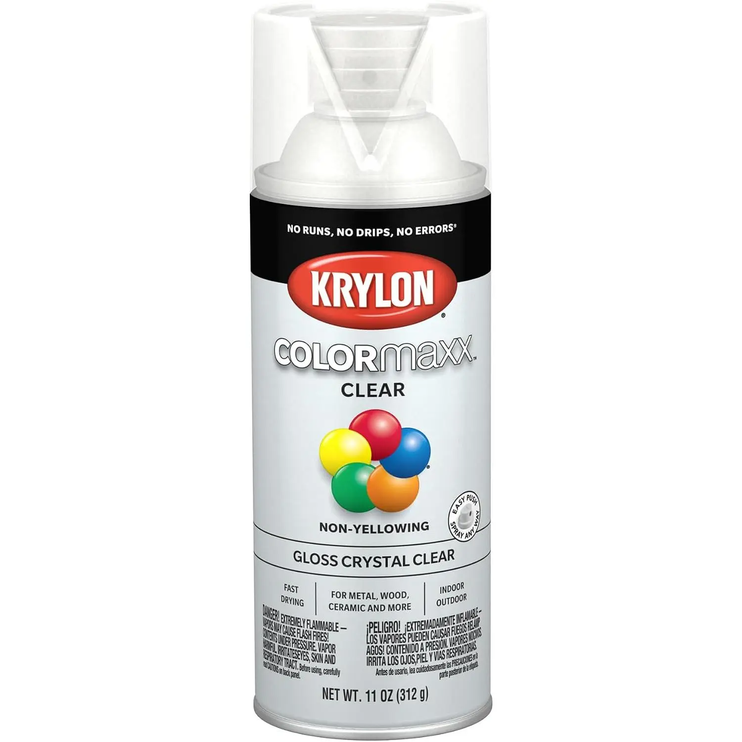 Acrylic Clear Finish for Indoor/Outdoor Use, Gloss Crystal Clear, 11 Ounce (Pack of 1)