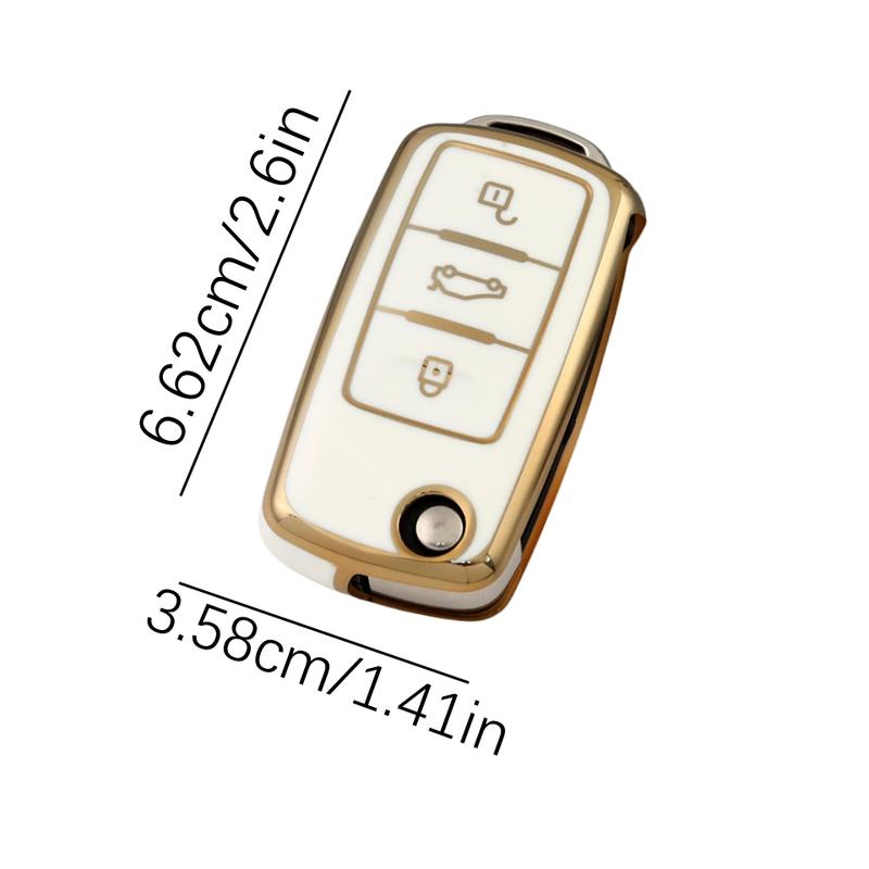 Car Key Case, Car Key Protector, Key Fob Cover, Car Key Holder, Car Interior Accessory for Volkswagen VW Magotan Golf 4 3 5 6 MK6 Passat B5 B6 B8 B7 Touran Bora Tiguan for Jetta Lavida Skoda Octavia