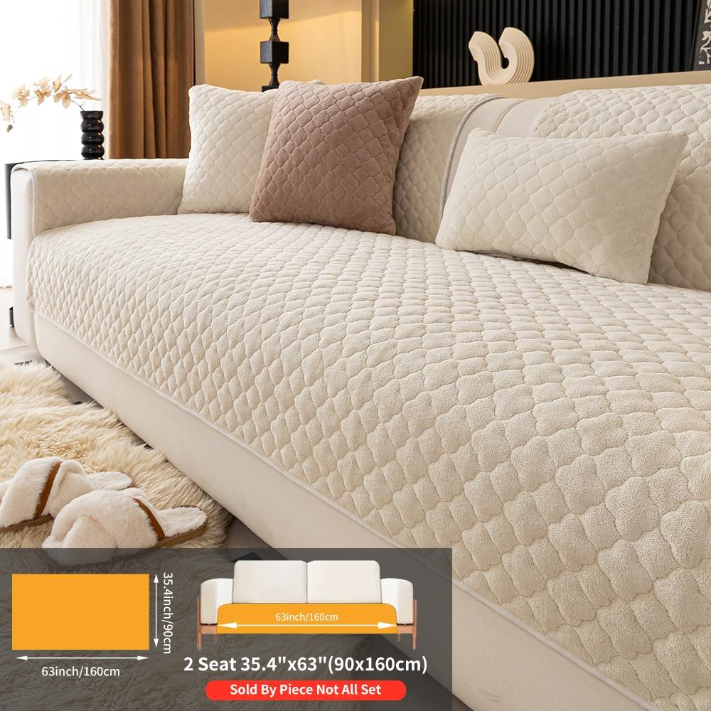 Plush Sofa Cover Set, Soft Sofa Protector, Anti-Slip Dustproof Pet-Friendly Furniture Protector, Washable Dog Bed, Home Decor Essential for 2-5 Seater Sofas