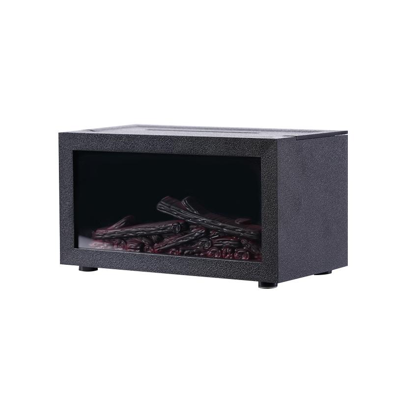 New Vintage Fireplace Silent Essential Oil Diffuser, 3D Realistic Fire Flame Humidifier, Home Desktop Humidifier, Tabletop Air Purifier, Room Humidifier