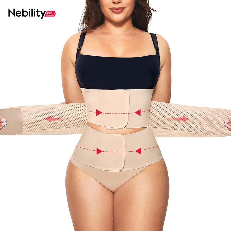 Nebility Women's 3 Belts Sports Belt Shapewear for Daily Gym Basic Minimalist Faja Comfort Womenswear Body Sculpting Compression Workout Waistband Exercise Waistband Corset Waist Shaping Elastic Sport Band Lady