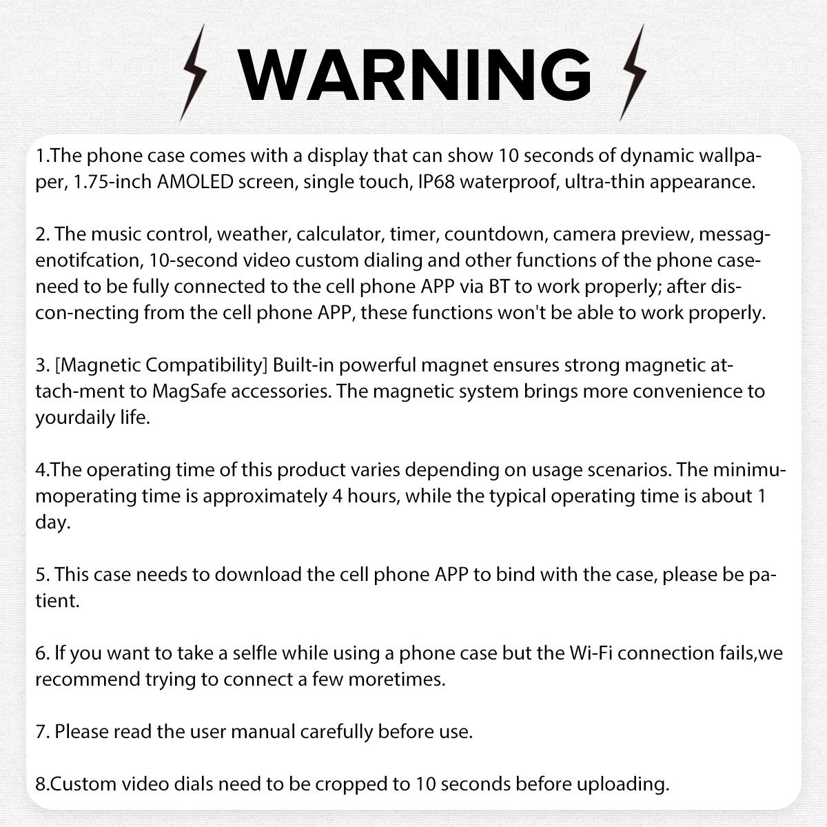 SIMSONLAB Full-Featured Smartphone Case, Dynamic Window, Custom Wallpaper, Remote Photography, Magnetic Charging, Weather Forecast, Music Control, Christmas Gift