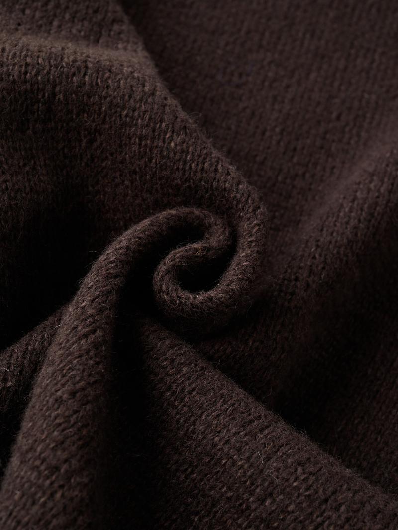 Women's Fitted Long Sleeve High Neck Sweater Knitwear, Casual Style Earth Tone Pullover, Perfect for Fall & Winter, Single Wear or Layering