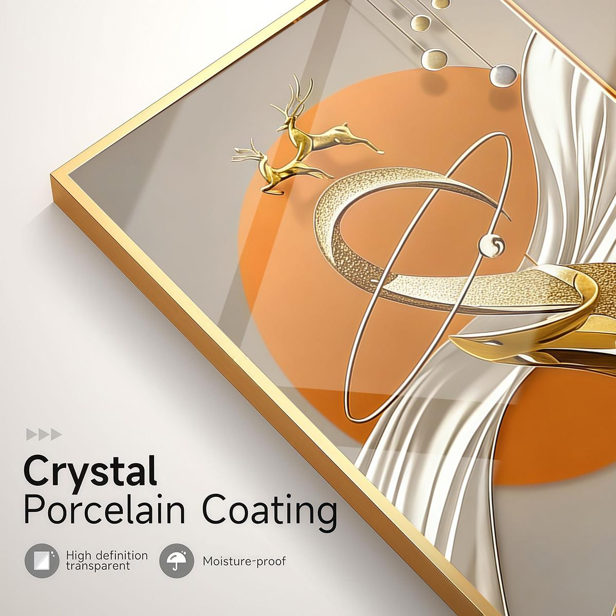 3 Counts Aluminum Alloy Framed Painting, Modern Abstract Golden Sculptural Art Pictures, Home Decoration For Living Room, Bedroom, Office, Restaurant, Hallway Wall Decor, Odorless Print Artwork, Luxury Perfect Gift For Friends And Family