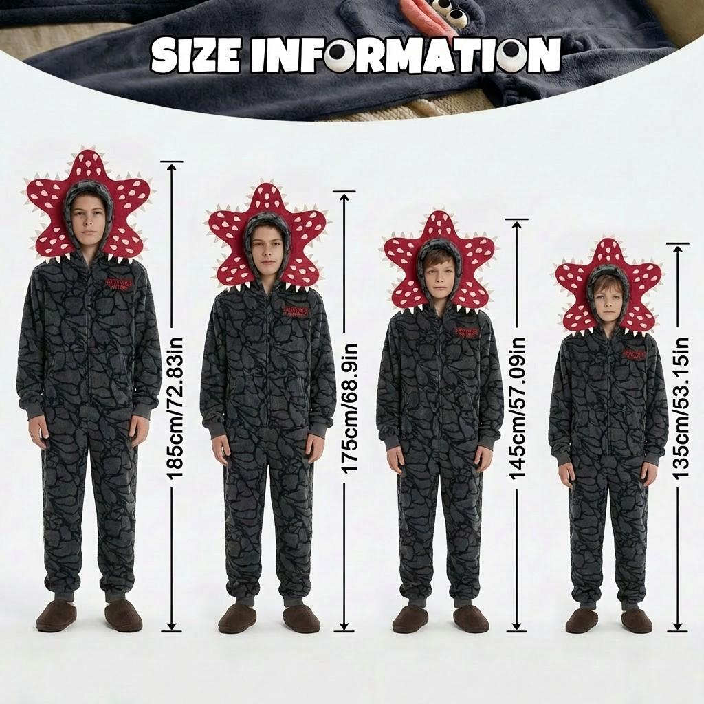 Funny Monster Onesie Pajamas Unisex Hooded Sleepwear, Adult Long Sleeve Homeewear, Casual Loungewear for Men and Women