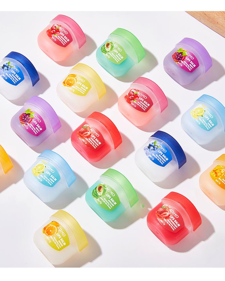 Fruit-flavored lip gloss, night lip balm, lip balm, colorless lip balm, moisturizing nourishing lip mask, suitable as party gifts and seasonal gifts, small and convenient